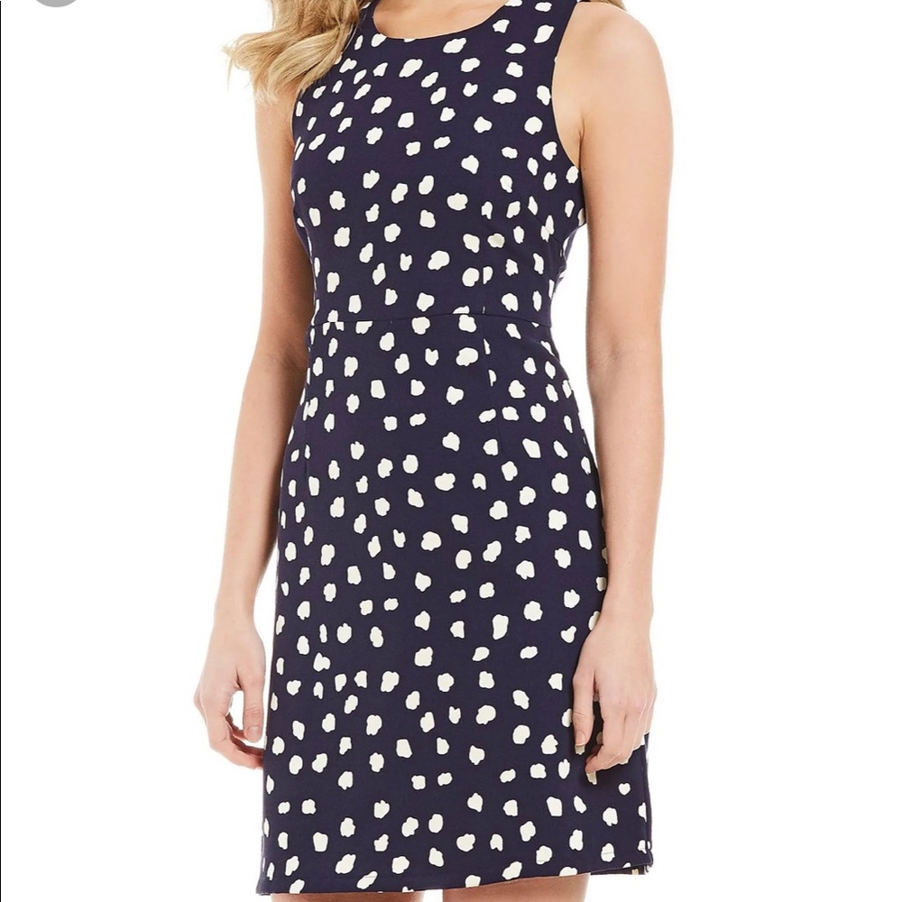NWT Julie Brown Navy Dottie Dress